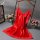 Red lace cami lingerie sleepwear for women, elegant satin nightgown with floral trim, perfect for dropshipping.