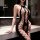 Sexy lingerie set for women – seductive open-crotch bodysuit with backless & sheer mesh design