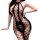 Sexy lingerie set featuring a seductive open-crotch bodysuit with backless design and sheer mesh fabric.