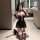 Sexy maid cat lingerie set featuring sheer mesh sleep dress with lace trim and strapless bodice, perfect for women seeking al...