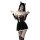 Sexy maid cat lingerie set for women – sheer mesh sleep dress with lace trim & strapless bodice