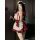 Sexy maid costume set - cute & alluring lingerie uniform with apron for women, featuring a charming red dress with white acce...