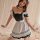 Sexy maid costume set featuring a cute oversized black and white dress with ruffles, perfect for japanese lolita cosplay and ...