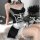Sexy maid costume lingerie set - seductive bedroom sleepwear outfit, no-remove temptation ensemble for adults