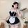 Sexy maid costume lingerie set featuring black and white design with lace details, perfect for date night or role play.