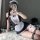 Sexy maid costume set - seductive lingerie sleepwear for role play & romantic nights, featuring lace details and fishnet stoc...
