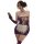 Sexy maid costume set - sheer mesh lingerie outfit with cheeky butt cutouts & peekaboo chest design