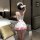 Sexy maid costume for small bust women - open-crotch lingerie set, provocative bedroom outfit for couples