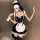 Sexy maid costume featuring an underwire push-up bra, cute and flirty design perfect for womens sleepwear sets.