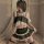 Sexy maid costume set for women featuring black stockings, lingerie, and playful design with ruffles and cat ears, perfect fo...