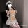 Sexy maid costume for women featuring cute bear design, ruffled details, and playful kitchen uniform set.