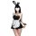 Sexy maid costume for women featuring a cute bunny girl outfit with low-cut design, no-remove play suit, perfect for cosplay.