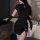 Sexy maid costume for women featuring a black devil girl chinese style split qipao outfit, perfect for nightclub wear and cos...