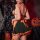 Sexy maid costume set for women – halloween cosplay lingerie outfit, flirty & stylish european-style uniform with orange acce...