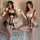 Sexy maid costume for women featuring lace role play outfit with open-crotch design, elegant and flirty uniform set.