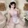 Sexy maid costume set for women – lace sleep dress & matching underwear, cute qqny style