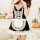 Sexy maid costume for women featuring lacy sheer backless design, perfect for role play, ktv, cosplay, and bedroom fun.