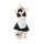 Sexy maid costume for women featuring black and white lingerie with lace details, perfect for role play outfits.