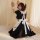 Sexy maid costume set for women featuring a black dress with white accents, perfect for roleplay and bedroom play.