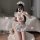 Sexy maid costume set for women featuring a seductive thong outfit with removable elements, perfect for role play. includes f...