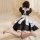 Sexy maid costume set for women featuring a black dress with white accents, bow tie, and stockings, perfect for roleplay and ...