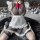 Sexy maid costume for women featuring sheer lace nurse uniform with tied apron and mesh trim, perfect for cosplay parties and...