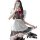 Sexy maid costume for women featuring sheer lace nurse uniform with tied apron and mesh trim, perfect for cosplay parties and...
