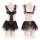 Sexy maid costume for women featuring sheer lingerie set with delicate ruffles and a bow detail, perfect for role play outfit...