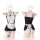 Sexy maid costume set for women - sheer french maid dress with backless design & adjustable straps
