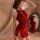 Sexy maid costume set for women – silk-like cheongsam lingerie sleepwear with nighttime allure & seductive charm