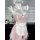 Pink steel-boned maid costume with push-up lingerie, white apron, and matching headpiece for seductive sleepwear.