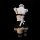Back view of sexy maid costume set for women featuring steel-boned push-up lingerie, removable cups, flirty apron with lace t...