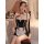 Sexy maid costume set for women featuring steel-boned push-up lingerie and playful cosplay sleepwear outfit.