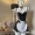 Sexy maid costume for women with steel-boned push-up lingerie, seductive sleepwear, and uniform outfit on display.
