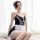 Sexy maid costume for women featuring ultra-short design with lace details, perfect for student-style allure and easy-on erot...