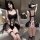 Sexy maid lingerie set for women featuring lace details, fishnet stockings, and a revealing design perfect for seductive bedr...