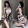 Sexy maid-themed lingerie set featuring lace and ruffles, perfect for seductive bedroom costumes. includes removable details ...