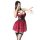 Sexy maid nurse costume for women - busty illusion lingerie set, pure temptation role play outfit featuring a red dress with ...