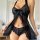 Sexy v-neck lace babydoll set – elegant european-style lingerie for women, romantic & alluring