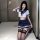 Sexy night silk lingerie set - passionate sailor uniform jk style sleepwear for women, featuring a sailor-inspired design wit...
