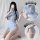 Sexy night three lingerie set - seductive costume sleepwear for couples, provocative qipao-inspired outfit