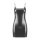 Sleek black bodysuit dress with thin straps and a low neckline, perfect for nightclub wear.