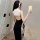 Sexy nun costume set featuring lacy design with high slit and cutout back, perfect for cosplay and intimate nights.