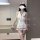 Sexy nurse costume set - black & white cosplay outfit with lingerie for role play, adult costume wholesale
