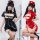Sexy nurse costume set with open-crotch design - seductive lingerie outfit for role play & intimate nights
