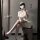 Sexy nurse costume set featuring a white dress with a bow-tie skirt, round neck design, and high heels, perfect for seductive...