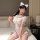 Sexy nurse costume for women - elegant sheer lace cosplay dress set with ruffled trim & mesh detail