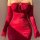 Sexy off-shoulder backless bodycon dress featuring ruffled tie-straps and flared sleeves, perfect for evening events.