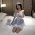 Sexy off-shoulder maid costume with seductive design, perfect for role play and intimate nights. features delicate blue accen...