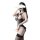 Sexy open-cup nurse uniform set with silver thread, featuring a seductive design, perfect for adult .